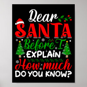 Beste Kerstman Voordat ik het Uitleg Hoeveel Weet  Poster