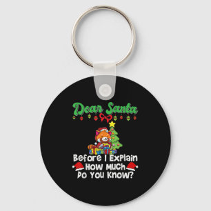 Beste Kerstman voordat ik het uitleg Hoeveel weet Sleutelhanger