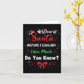 Beste kerstman, voordat ik uitleg hoeveel je weet  kaart (Gele Bloem)