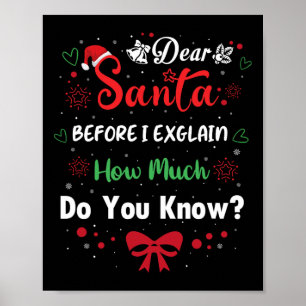 Beste kerstman, voordat ik uitleg hoeveel je weet poster