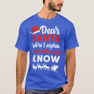 Beste kerstman, voordat ik uitleg hoeveel je weet  t-shirt