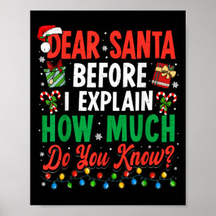 Beste Kerstman voordat ik uitleg over kerst Mannen Poster