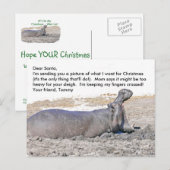 BESTE KERSTMAN / WAT IK WIL VOOR KERST / HIPPOTAMU FEESTDAGENKAART (Voorkant / Achterkant)