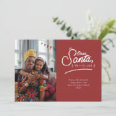 Beste Kerstman, we hebben echt geprobeerd foto Feestdagenkaart (Staand voorkant)