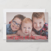 Beste kerstman, we kunnen een grappige feestelijke feestdagenkaart (Voorkant)