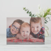 Beste kerstman, we kunnen een grappige feestelijke feestdagenkaart (Staand voorkant)