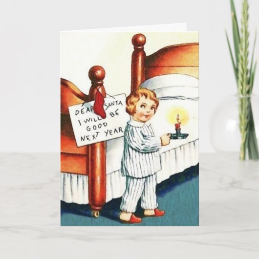 Beste Kerstman zal ik Goede volgend jaar Feestdagen Kaart (Voorkant)