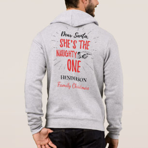 Beste kerstman, ze is de Naughty One-kerstfamilie Hoodie