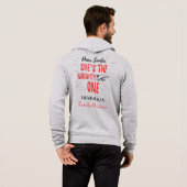 Beste kerstman, ze is de Naughty One-kerstfamilie Hoodie (Achterkant volledig)
