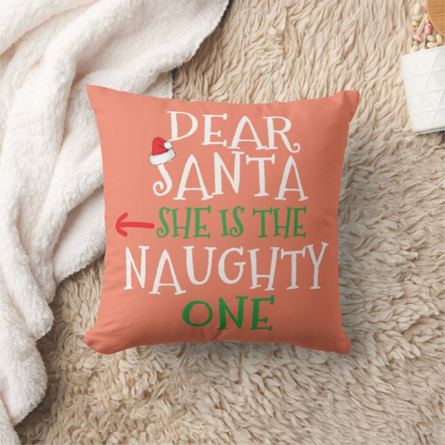 Beste kerstman, ze is de onaughty die een cadeautj kussen (Deken)