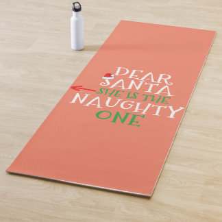 Beste kerstman, ze is de onaughty die een cadeautj yogamat