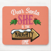 Beste kerstman, ze is een grappige smakelijke jong muismat (Voorkant)