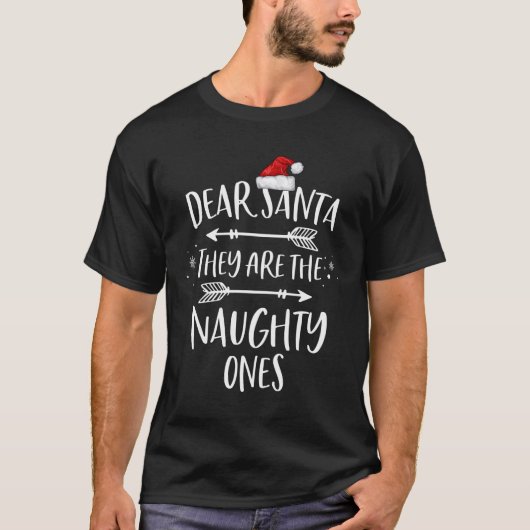 Beste kerstman, ze zijn de Naughty's Funny Christm T-shirt (Voorkant)
