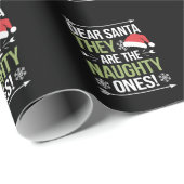Beste kerstman, ze zijn de Naughty's kerst Cadeaupapier (Rol Hoek)