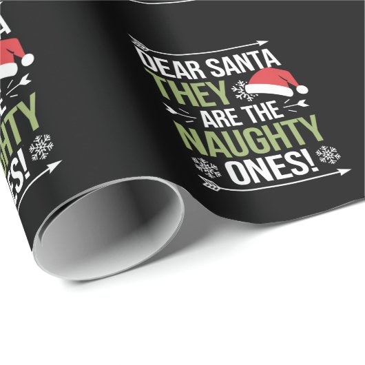 Beste kerstman, ze zijn de Naughty's kerst Cadeaupapier (Rol Hoek)