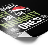 Beste kerstman, ze zijn de Naughty's kerst Foto Afdruk (Hoek)