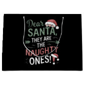 Beste kerstman, ze zijn de Naughty's kerst Groot Cadeauzakje (Voorkant)