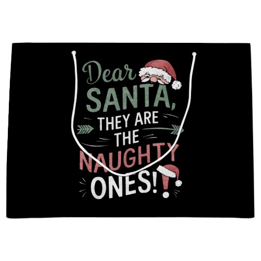 Beste kerstman, ze zijn de Naughty's kerst Groot Cadeauzakje (Voorkant)