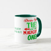 Beste kerstman, ze zijn de Naughty's kerst Mok (Voorkant rechts)