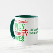 Beste kerstman, ze zijn de Naughty's kerst Mok (Voorkant links)
