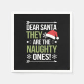 Beste kerstman, ze zijn de Naughty's kerst Servet (Voorkant)