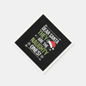 Beste kerstman, ze zijn de Naughty's kerst Servet (Hoek)