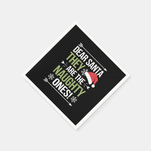 Beste kerstman, ze zijn de Naughty's kerst Servet (Hoek)