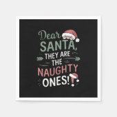Beste kerstman, ze zijn de Naughty's kerst Servet (Voorkant)