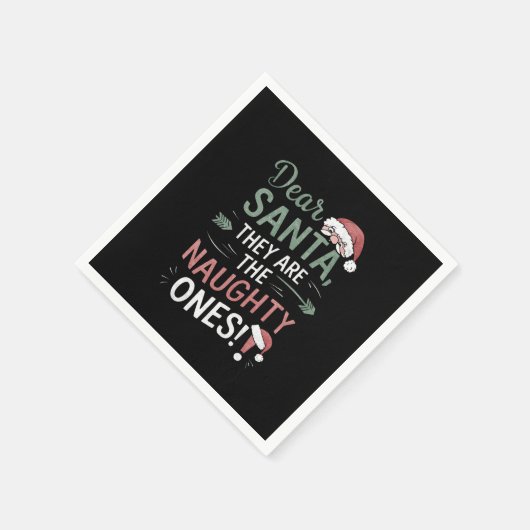 Beste kerstman, ze zijn de Naughty's kerst Servet (Hoek)