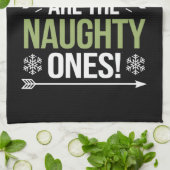 Beste kerstman, ze zijn de Naughty's kerst Theedoek (Gevouwen)