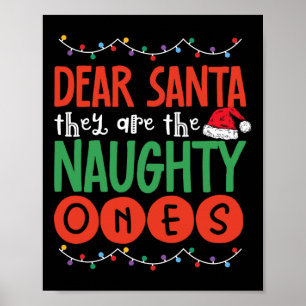 Beste kerstman, ze zijn de Naughty's Ugly Christma Poster