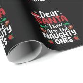 Beste Kerstman Ze zijn stoute degenen Kerstmis Mat Cadeaupapier (Rol Hoek)