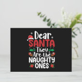 Beste Kerstman Ze zijn stoute degenen Kerstmis Mat Kaart (Staand voorkant)