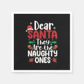 Beste Kerstman Ze zijn stoute degenen Kerstmis Mat Servet (Voorkant)