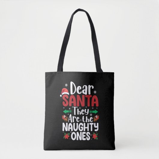 Beste Kerstman Ze zijn stoute degenen Kerstmis Mat Tote Bag (Voorkant)