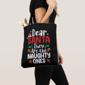 Beste Kerstman Ze zijn stoute degenen Kerstmis Mat Tote Bag (Dichtbij)