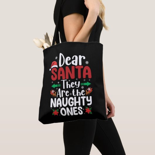 Beste Kerstman Ze zijn stoute degenen Kerstmis Mat Tote Bag (Dichtbij)