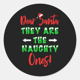 Beste Kerstman Zij Zijn De Stoute Eén Funny Christ Ronde Sticker