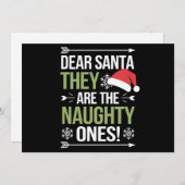 Beste Kerstman Zij Zijn De Stoute Eén Kerstmis  Feestdagenkaart (Voorkant / Achterkant)