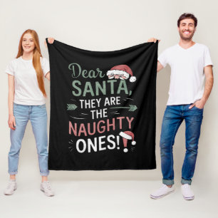 Beste Kerstman Zij Zijn De Stoute Eén Kerstmis Fleece Deken