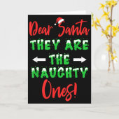 Beste Kerstman Zij Zijn De Stoute Mensen Funny Chr Kaart (Gele Bloem)