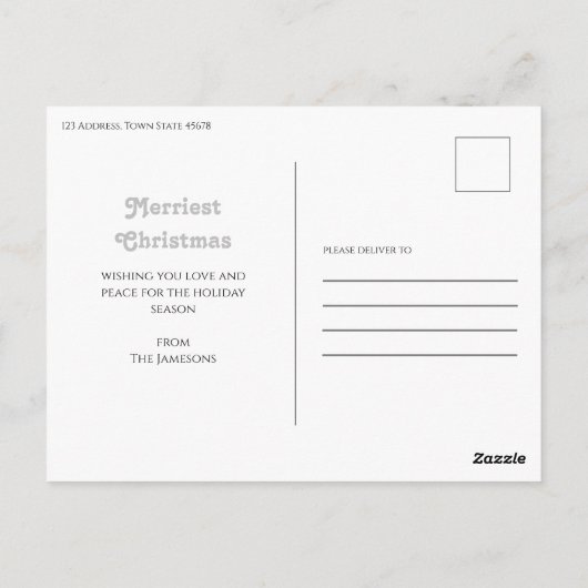 beste kerstmis 1 foto ' s kerstmis  briefkaart (Achterkant)