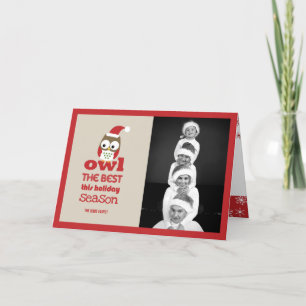 Beste kerstmis-/feestdagfotokaart feestdagen kaart