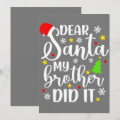 Beste kerstmis, mijn broer heeft het grappig gemaa kaart (Voorkant / Achterkant)