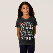 Beste kerstmis, mijn broer heeft het grappig gemaa t-shirt (Voorkant volledig)