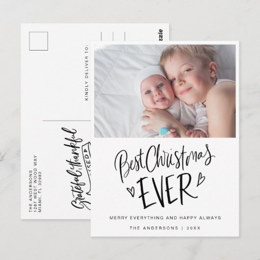 Beste Kerstmis, nieuwe baby Kerstmis Briefkaart (Voorkant / Achterkant)