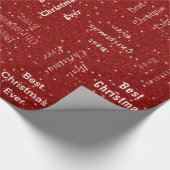 Beste Kerstmis ooit, Rood 2 Cadeaupapier (Hoek)