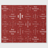Beste Kerstmis ooit, Rood 2 Cadeaupapier (Vlak)