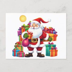 Beste Kerstmis Santa Design en Nieuwjaar Gelukkig Briefkaart