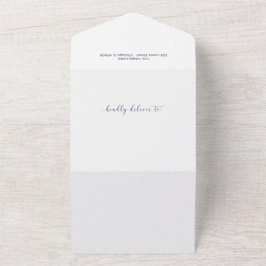 Beste Kerstmis van vier Foto's geboorteaankondigin All In One Uitnodiging (Buitenkant)